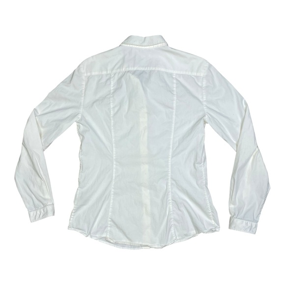 Burberry Brit Women shirt Button Down classic White Cotton Nova check Cuff M - Picture 2 of 13